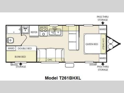 Floorplan - 2012 Forest River RV Wildwood X-Lite 261BHXL