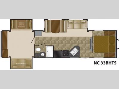 Floorplan - 2013 Heartland North Country Lakeside SLT 33BHTS SLT