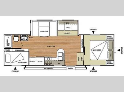 Floorplan - 2013 Forest River RV Salem 26DDSS