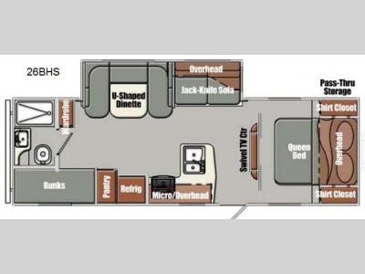 Floorplan - 2012 Gulf Stream RV Gulf Breeze XLT 26BHS