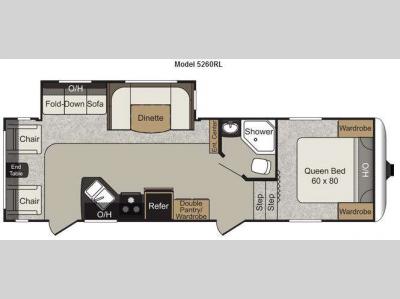 Floorplan - 2013 Keystone RV Passport 5260RL