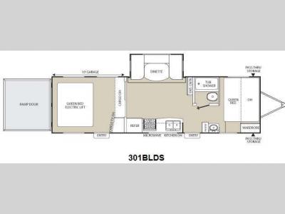 Floorplan - 2013 Coachmen RV Freedom Express 301BLDS