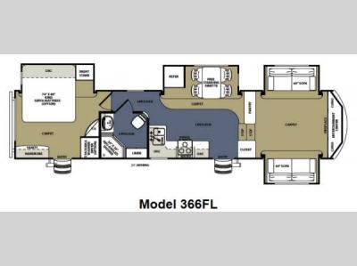Floorplan - 2013 Forest River RV Sandpiper 366FL
