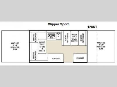 Floorplan - 2013 Coachmen RV Clipper Camping Trailers 128ST Sport