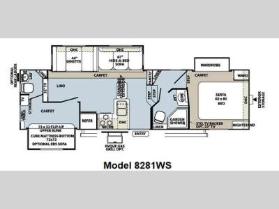 Floorplan - 2013 Forest River RV Rockwood Signature Ultra Lite 8281WS