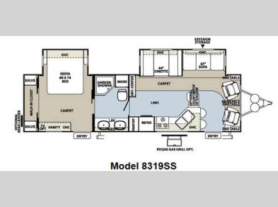 Floorplan - 2013 Forest River RV Rockwood Signature Ultra Lite 8319SS
