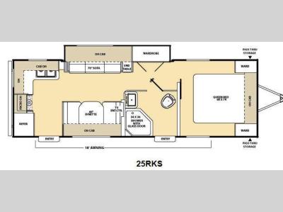 Floorplan - 2013 Coachmen RV Catalina Deluxe Edition 25RKS