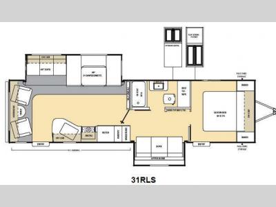Floorplan - 2013 Coachmen RV Catalina Deluxe Edition 31RLS