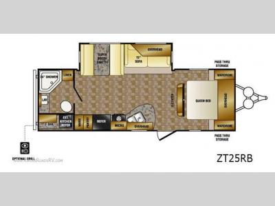 Floorplan - 2013 CrossRoads RV Zinger ZT25RB