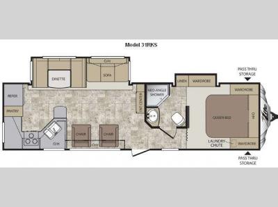 Floorplan - 2013 Keystone RV Cougar X-Lite 31RKS