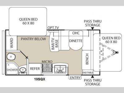 Floorplan - 2013 Coachmen RV Freedom Express LTZ 19SQX