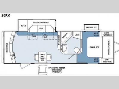 Floorplan - 2013 Winnebago Industries Towables ONE 26RK
