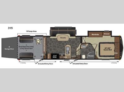 Floorplan - 2013 Keystone RV Fuzion 315