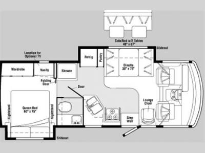 Floorplan - 2006 Winnebago Sightseer 26P NEW