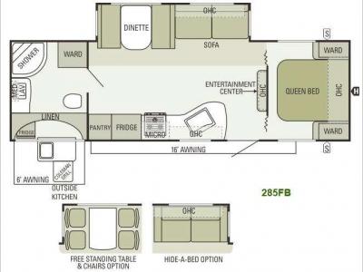 Floorplan - 2013 Starcraft  Travel Star 285FB