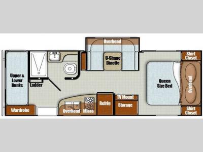 Floorplan - 2013 Gulf Stream RV Visa 23 CSK