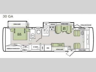 Floorplan - 2013 Tiffin Motorhomes Allegro 30 GA