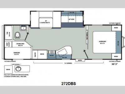 Floorplan - 2013 Coachmen RV Catalina Santara Series 272DBS