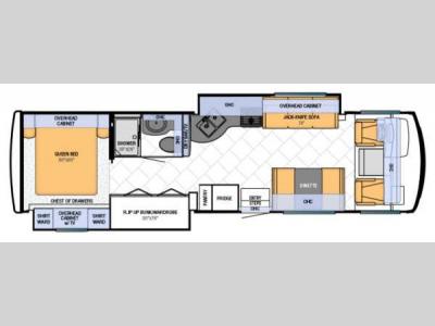Floorplan - 2013 Newmar Bay Star Sport 3310
