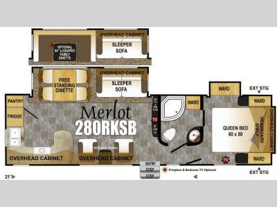 Floorplan - 2013 Outdoors RV Black Stone 280RKSB