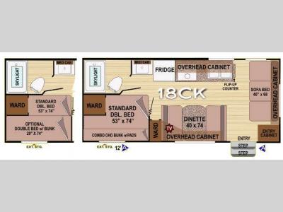 Floorplan - 2013 Outdoors RV Creek Side 18CK