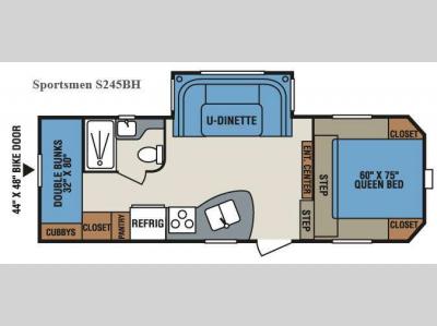 Floorplan - 2013 KZ Sportsmen S245BH