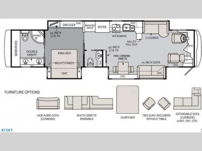 Floorplan - 2013 Holiday Rambler Endeavor 43 DFT
