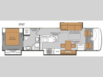 Floorplan - 2013 Thor Motor Coach Challenger 37GT