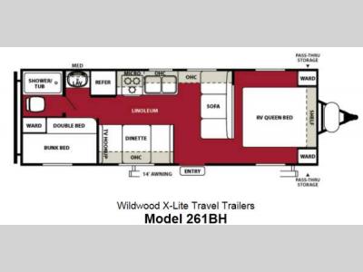Floorplan - 2013 Forest River RV Wildwood X-Lite 261BH