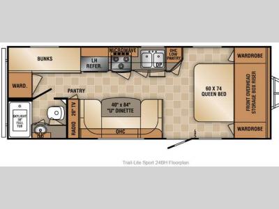 Floorplan - 2013 R-Vision Trail Sport TS24BH