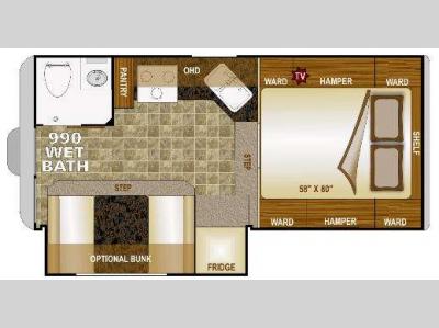 Floorplan - 2013 Northwood Arctic Fox Camper 990 Wet Bath