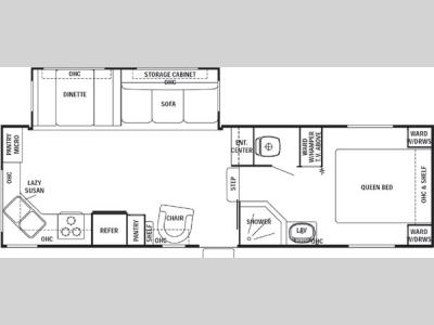 Floorplan - 2003 Forest River RV Cedar Creek Silverback 28 LRKFS
