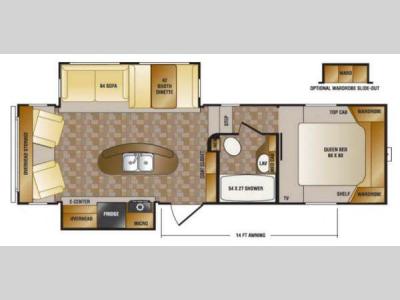 Floorplan - 2013 CrossRoads RV Cruiser Aire CFL28CS
