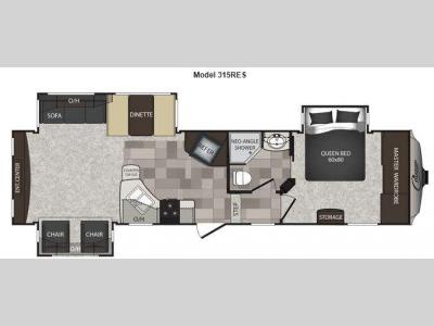 Floorplan - 2013 Keystone RV Cougar High Country 315RES