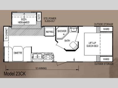 Floorplan - 2013 Skyline Walkabout 23CK