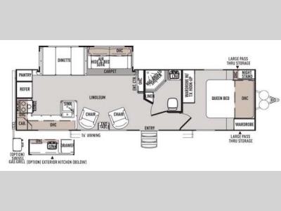 Floorplan - 2014 Forest River RV Wildwood Heritage Glen 282RK