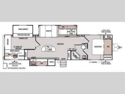 Floorplan - 2014 Forest River RV Wildwood Heritage Glen 300BH