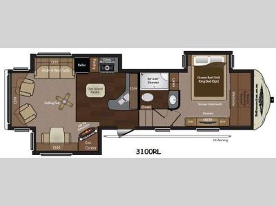 Floorplan - 2014 Keystone RV Montana 3100 RL