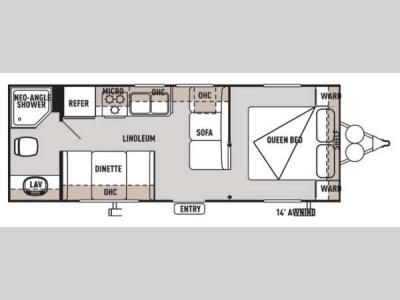 Floorplan - 2014 Forest River RV Wildwood X-Lite 241QBXL