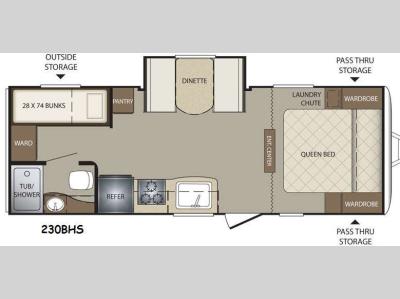 Floorplan - 2014 Keystone RV Bullet 230BHS