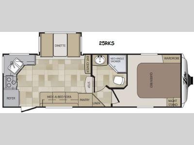 Floorplan - 2014 Keystone RV Cougar X-Lite 25RKS