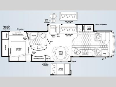 Floorplan - 2007 Winnebago Tour 40TD