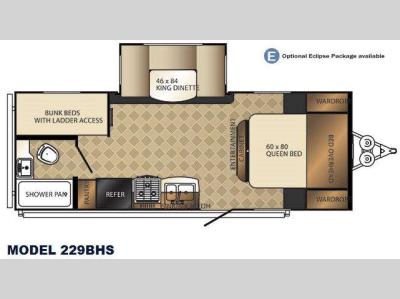 Floorplan - 2014 Palomino Solaire 229 BHS