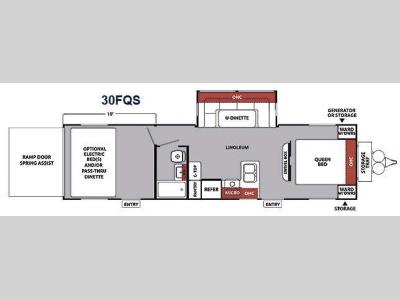 Floorplan - 2014 Forest River RV XLR Nitro 30FQS