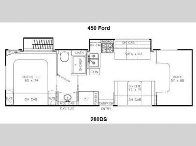 Floorplan - 2014 Coachmen RV Leprechaun 280DS Chevy 4500