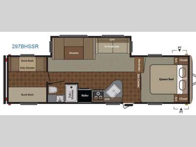 Floorplan - 2014 Keystone RV Springdale 297BHSSR