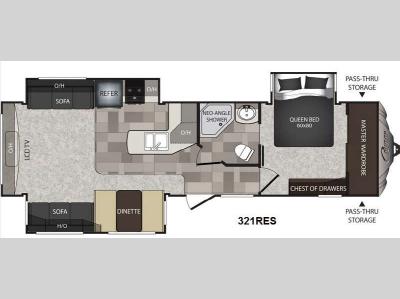 Floorplan - 2014 Keystone RV Cougar High Country 321RES