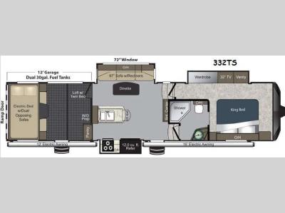 Floorplan - 2014 Keystone RV Raptor 332TS