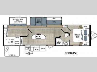 Floorplan - 2014 Dutchmen RV Kodiak 300BHSL