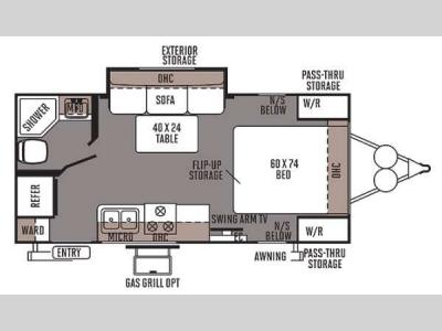 Floorplan - 2014 Forest River RV Flagstaff Micro Lite 21FBRS